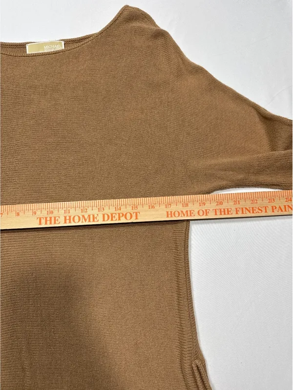 Michael Kors Cozy Camel Knit Sweater with Side Zipper - Size - Image 3