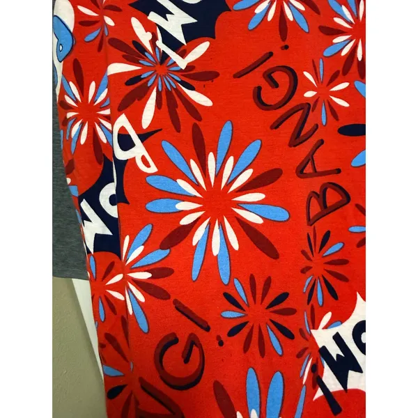 LuLaRoe Randy Comic Pop Art Boom Bang Raglan Baseball Tee Women's XXS NWT - Image 10