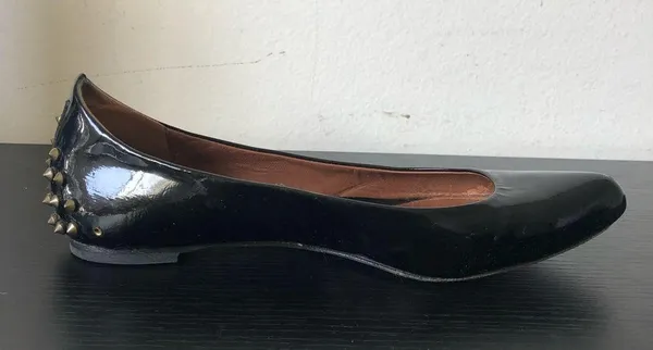 Alexander McQueen Patent Spiked Ballet Flats - Image 8