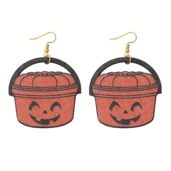 HALLOWEEN McBucket Trick or Treat Bucket Earrings NEW - Image 2