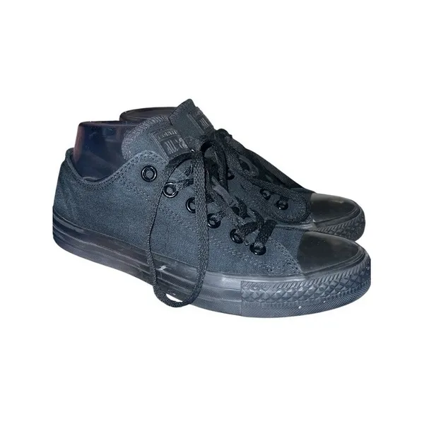Converse Chuck Taylor All Star Low Top Black Women's 7 Monochrome Sneakers - Image 2