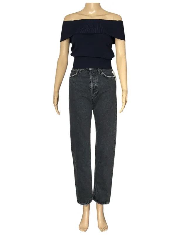 AGOLDE 90's Pinch Waist Jeans, Black Tea, 23” - Image 9