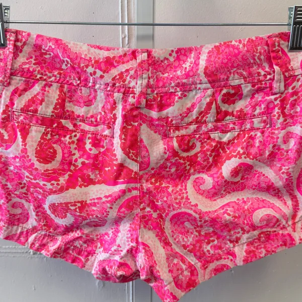 Lilly Pulitzer The Walsh Pink Pout Print Cotton 3" Shorts Sz‎ 00 - Image 4