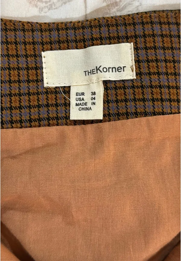 The Korner plaid mini skirt Brown Size 4 - Image 2