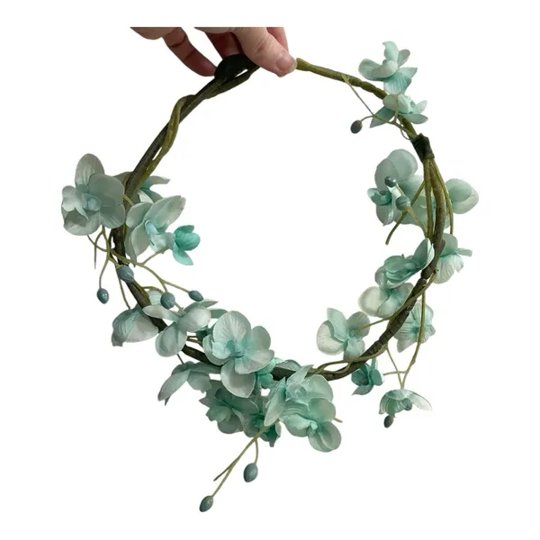 Boho floral head wreath/headband/hairpiece. Handcrafted. - Image 4