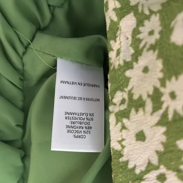 ASTR Green Ruched Floral Mini Dress, Medium - Image 7