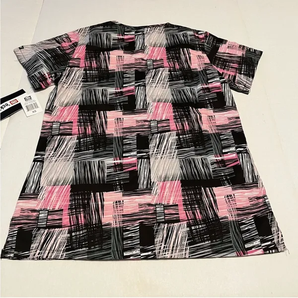 ECKO Unltd. Womens Size XS Pink‎ Tic Tac Scrub Top Medical Healthcare Dental NEW - Image 10