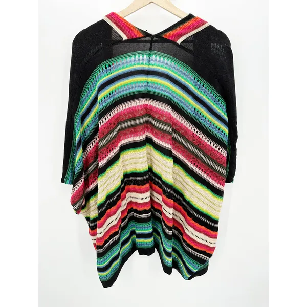 Lauren Ralph Lauren Women's Multicolor Striped Open Front Knit Cardigan Sweater‎ - Image 2