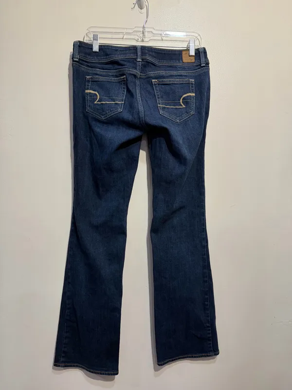 American Eagle Slim Boot Stretch Jeans Regular Dark Wash  Size 8 - Image 5