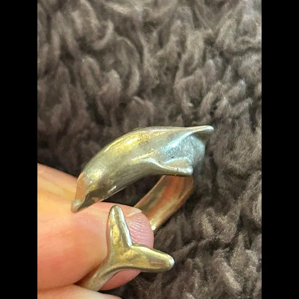 Ring band silver plated size 6.5 g32 - Image 2