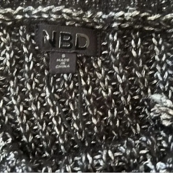 NBD Mundaka Distressed Oversized Black Metallic Sweater(Size Small) - Image 5