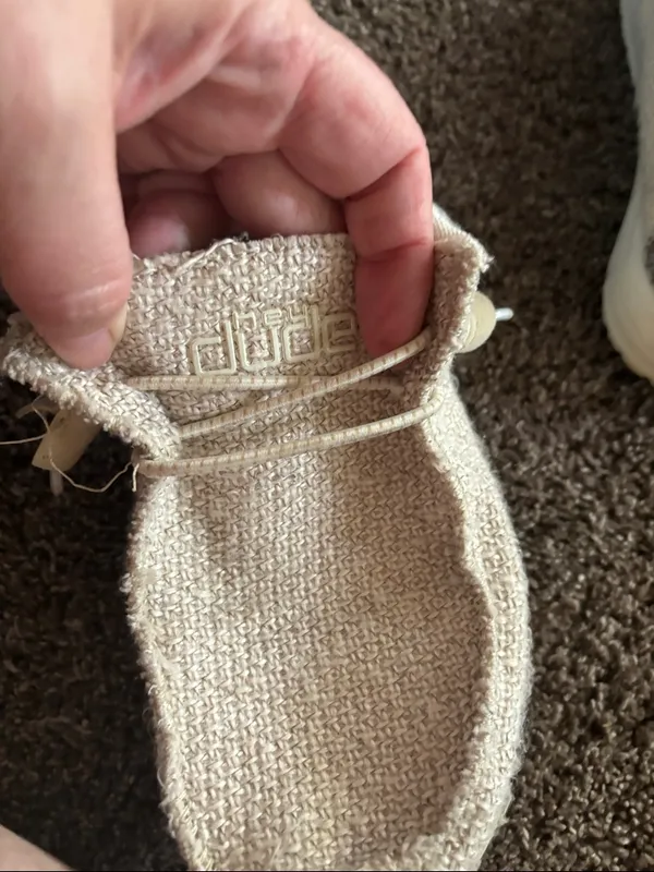 Hey Dude Beige Women's Woven Slip-On Loafers - Image 4