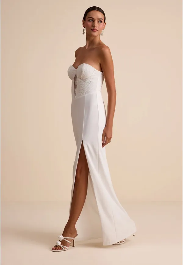 White Lulus Maxi Dress - Image 4