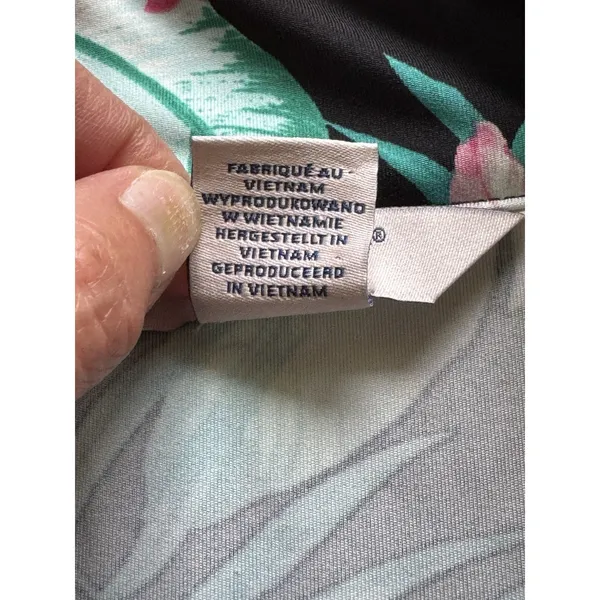 Tommy Bahama Golf Performance Floral Quarter Zip Shirt Stretch Women Size Small - Image 7