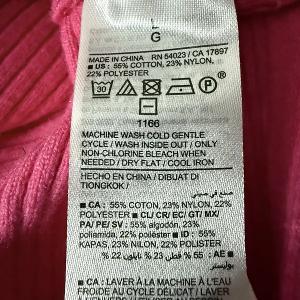 Old Navy Womens Pink Chunky Knit Turtleneck Sweater Large Relaxed Dolman Sleeve - Image 7
