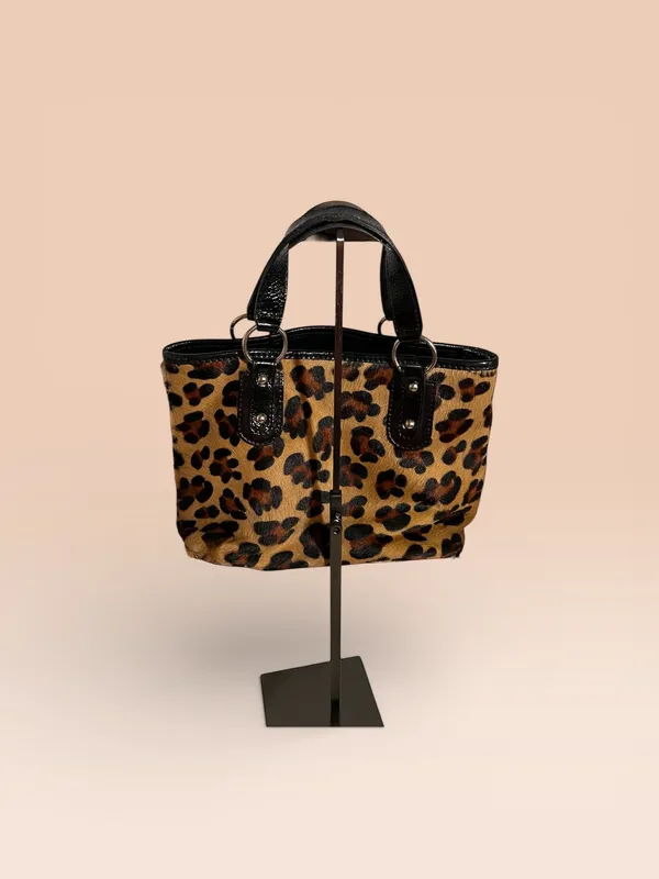 Maurizio Taiuti Leopard print bag with black patent leather - Image 5
