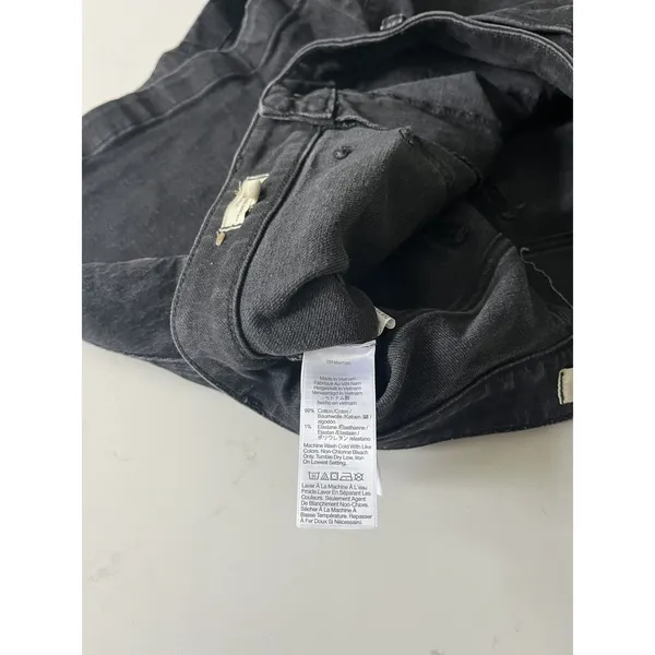 Madewell Curvy The High-Rise Sailor Short Women’s Size 31 Black Denim - Image 6