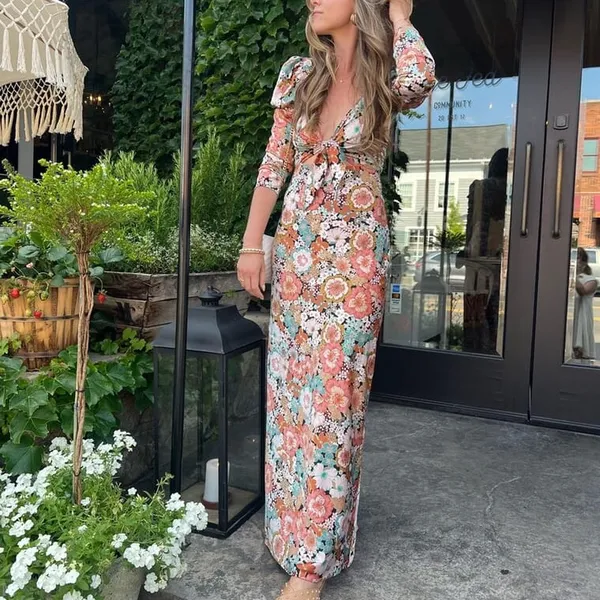 For Love & Lemons Polly‎ Floral Maxi Dress - Image 4