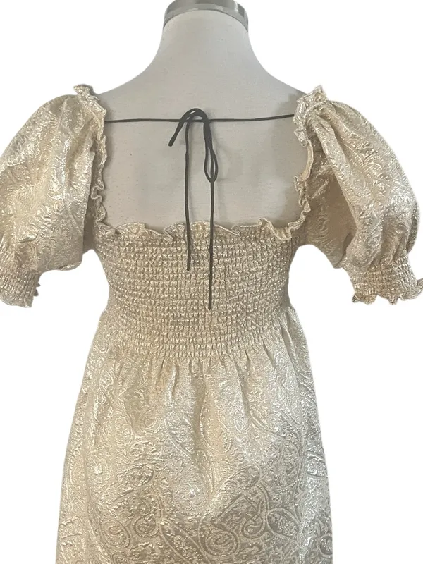 The Hill House Home Athena Nap Dress Metallic Size Small - Image 8