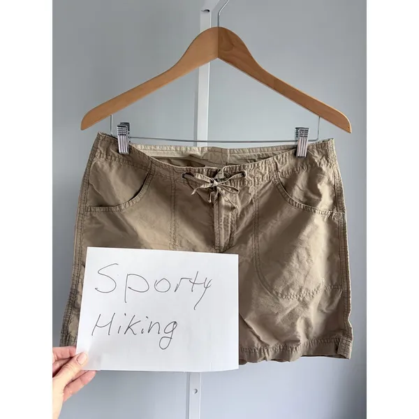 Columbia Womens Khaki Hiking Shorts Drawstring Outdoor Sz 8 - Image 12