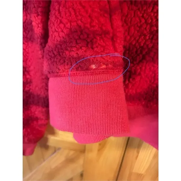 OFFLINE by Aerie Women’s Red Fleece Sherpa Jacket READ Size Medium (5728) - Image 7