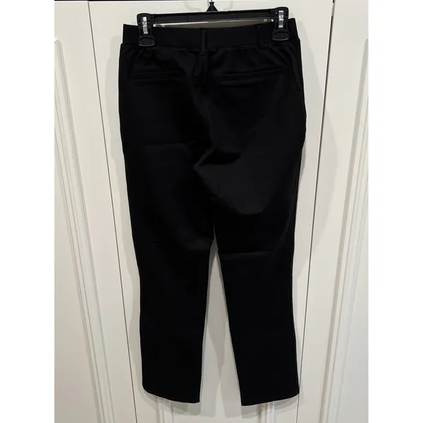 Quince Womens Ultra-Stretch Ponte Straight Leg Pants Black‎ Pull On Capsule - Image 3