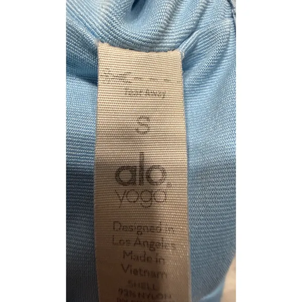 Alo Yoga Womens One Shoulder Sports Bra Light Blue Size S W5682R - Image 5