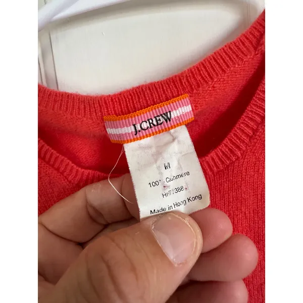 J.Crew‎ coral pink cashmere tank size medium - Image 2