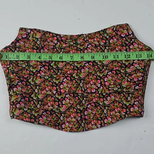 Zara -1527 Cropped Strapless Top‎ Floral Medium - Image 4