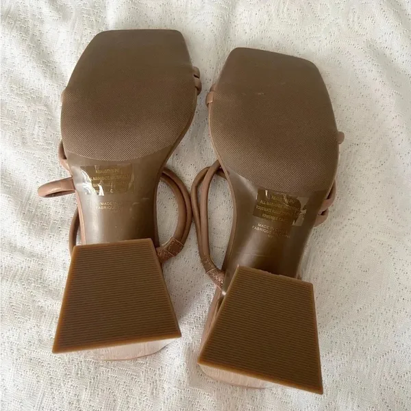 Abound Austyn Tubular Strappy Block Heeled Sandal Tan Mocha Size 9 NEW - Image 8