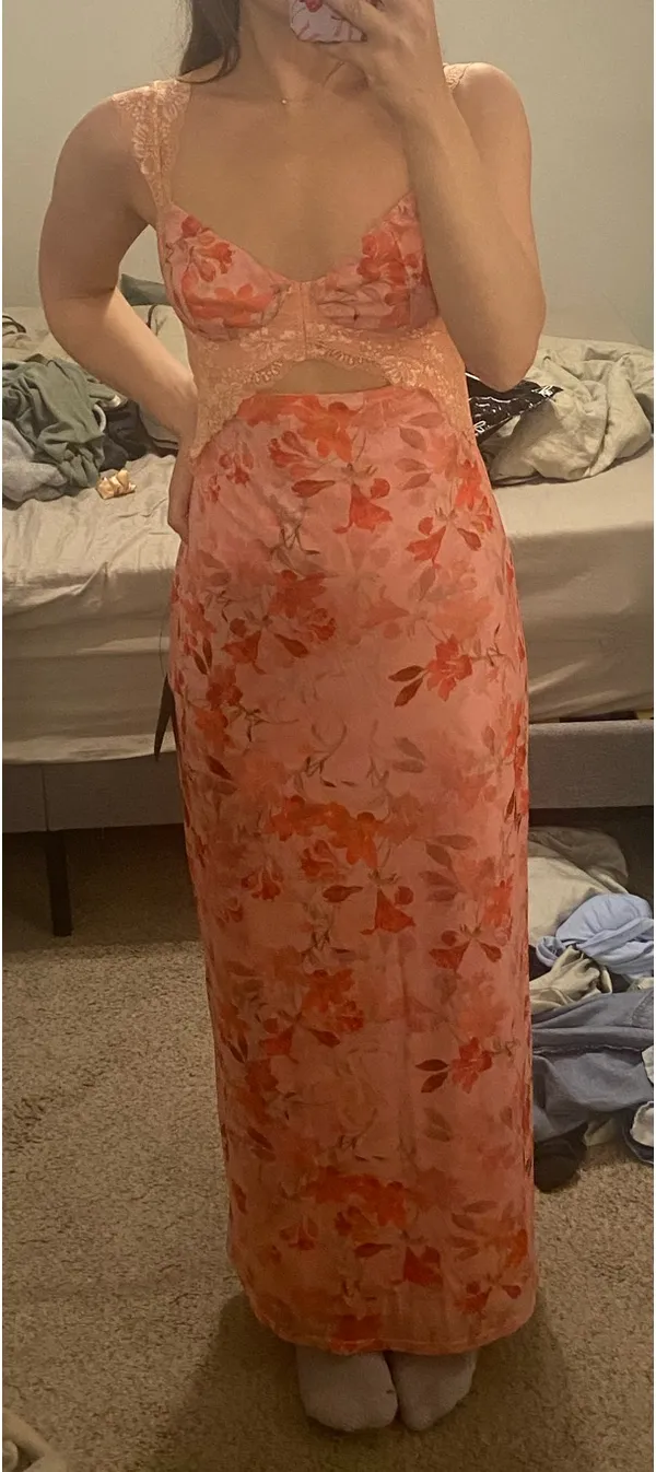 Lulus Pink Floral Dress - Image 5