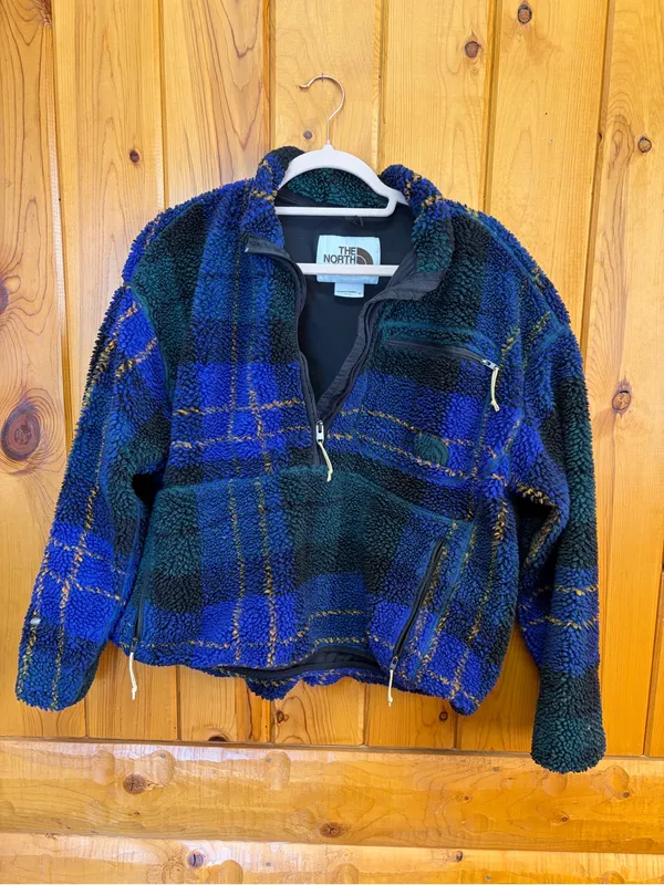 The Northface Extream Plaid Cropped Pullover size XL - Image 4