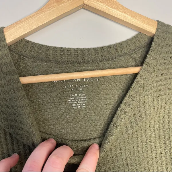 American Eagle Soft‎ & Plush Waffle Sweater (X-Small) - Image 5