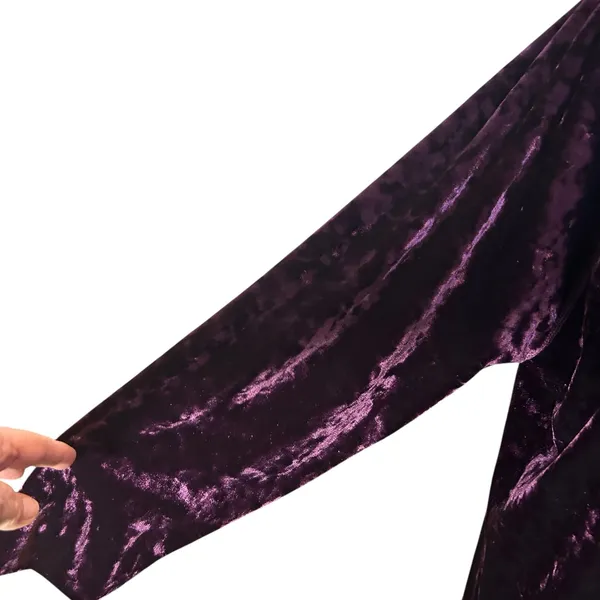 Cabernet Velvet Cowl Neck Top Tunic Burgundy SZ Large Boho Chic Cottage Holiday - Image 5