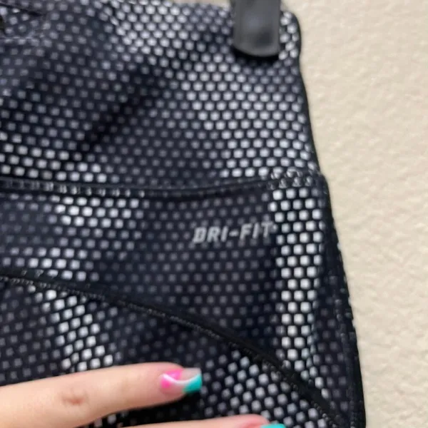 Nike Dri-Fit Speckled Black Compression Full Length Leggings Size Small - Image 9