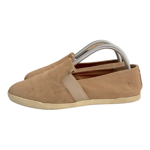 Frye Womens Size 8 M Lisa Slip On Leather Sneakers Tan Casual Flats - Image 2
