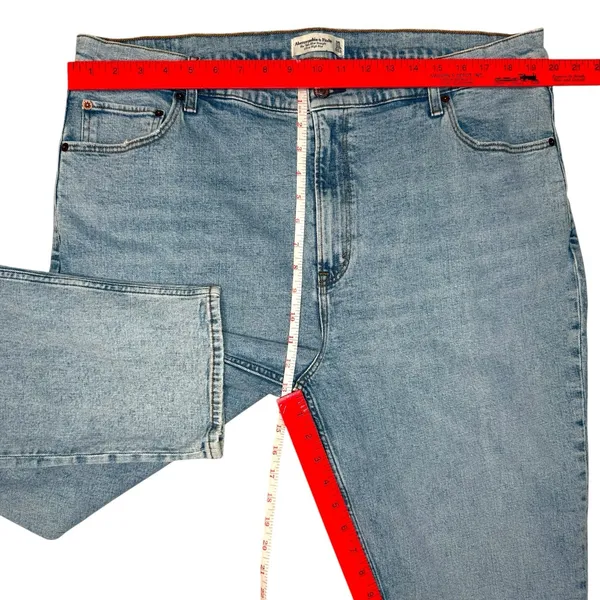 Abercrombie & Fitch The 90s Slim Straight Ultra High Rise Jeans Size 35/20 R‎ - Image 9