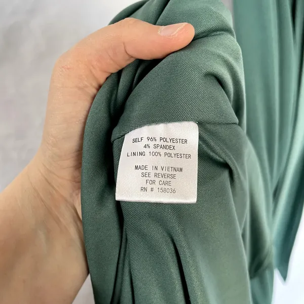 Birdy Grey maxi green formal‎ dress padded women's size XS open back side slit - Image 9