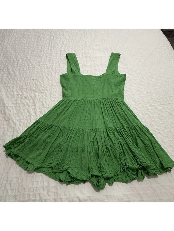 PQ Swim Everly Green Romper Mini Dress Sz XS / S Women’s Viscose - Image 9