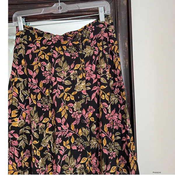 Vintage Sag Harbor Floral Print Midi Skirt Size Medium - Image 2