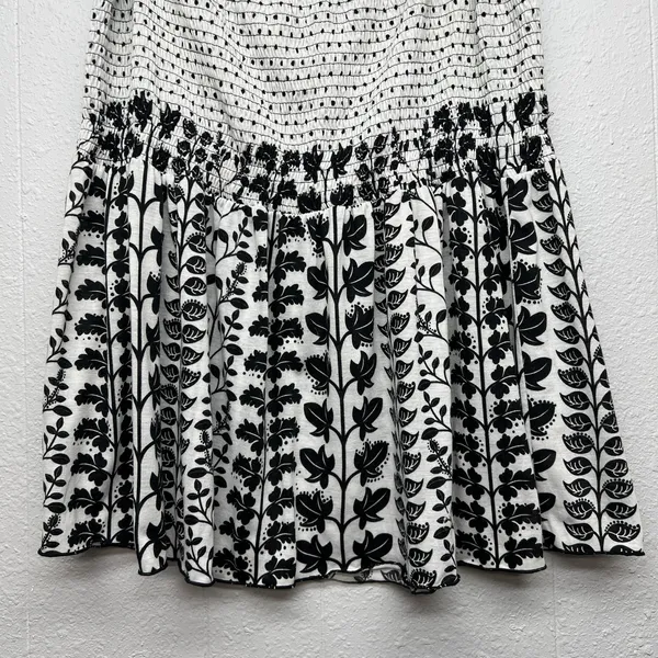 L8teR Strapless Smocked Babydoll Top Womens 2X Casual Dark Floral Boho Festival - Image 7