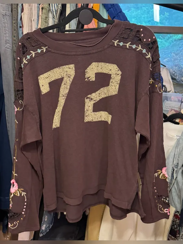 NWT Free People We The Free Lilith Tee - chocolate brown - Medium - Image 7