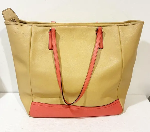 Coach Bag Colorblock North South Tote 23891 Leather Dark Plume Bag - Image 8