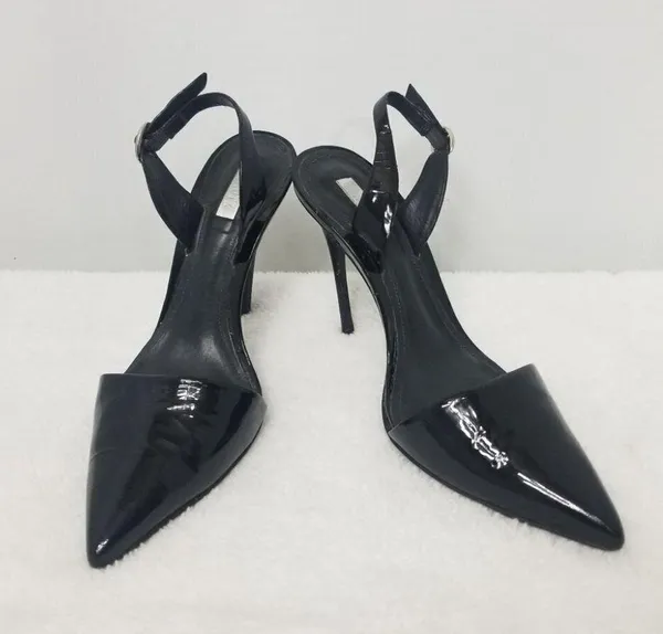 Schutz patent leather sling back heels - Image 2