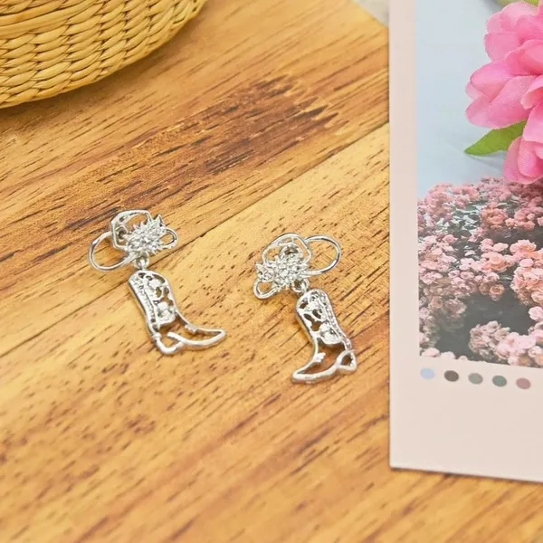 Kentucky Derby Cowgirl Boot Earrings - Image 7