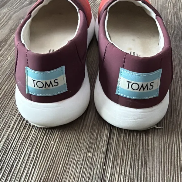 Toms Women's Alpargata Mallow Puff 8 Burgundy Red Pink Slip On Sandals Shoes - Image 6