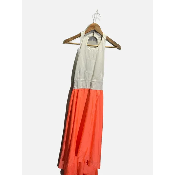 Hutch Hi-Low Dress Womens Small White‎ Coral Open Back Colorblock Summer Wedding - Image 2