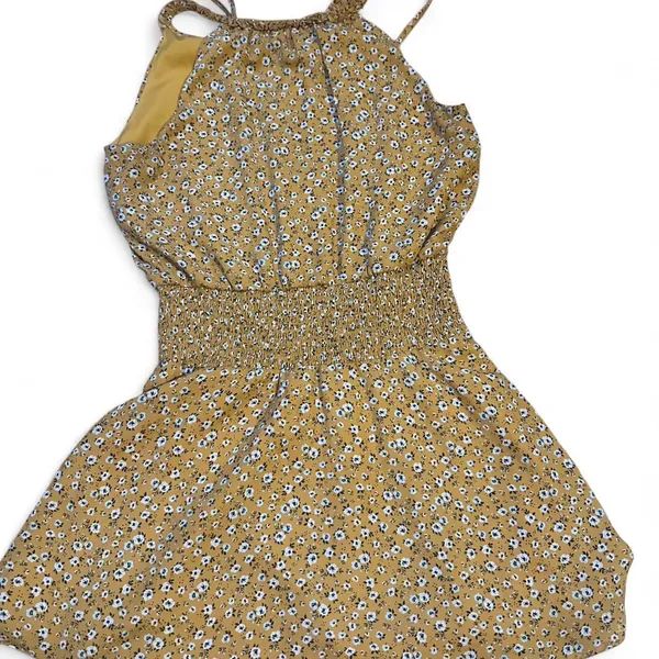 Yellow floral mini dress floral dress g - Image 2