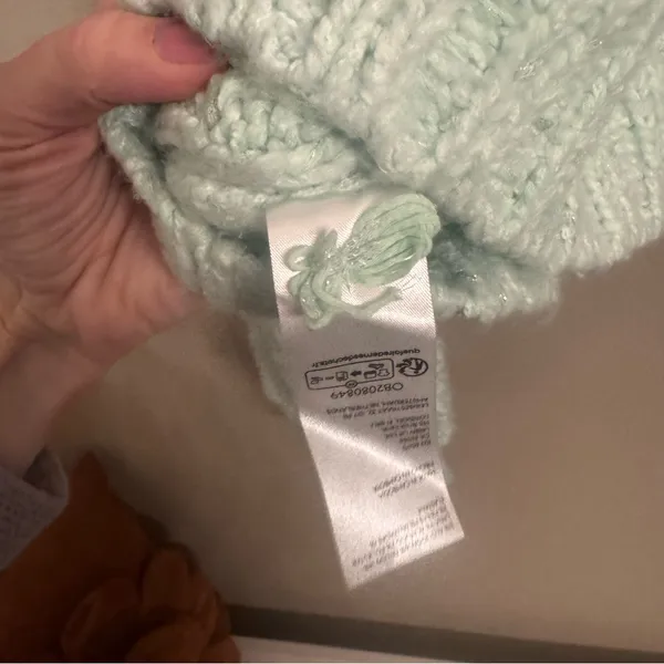 ANTHROPOLOGIE‎ Fisherman Cable-Knit Sweater - Mint - Image 7