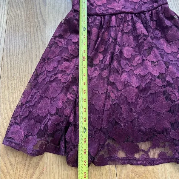 NWT American Rag Dress Medium Burgundy Sparkle Bow Lace Y2K Mini Party‎ Cocktail - Image 11